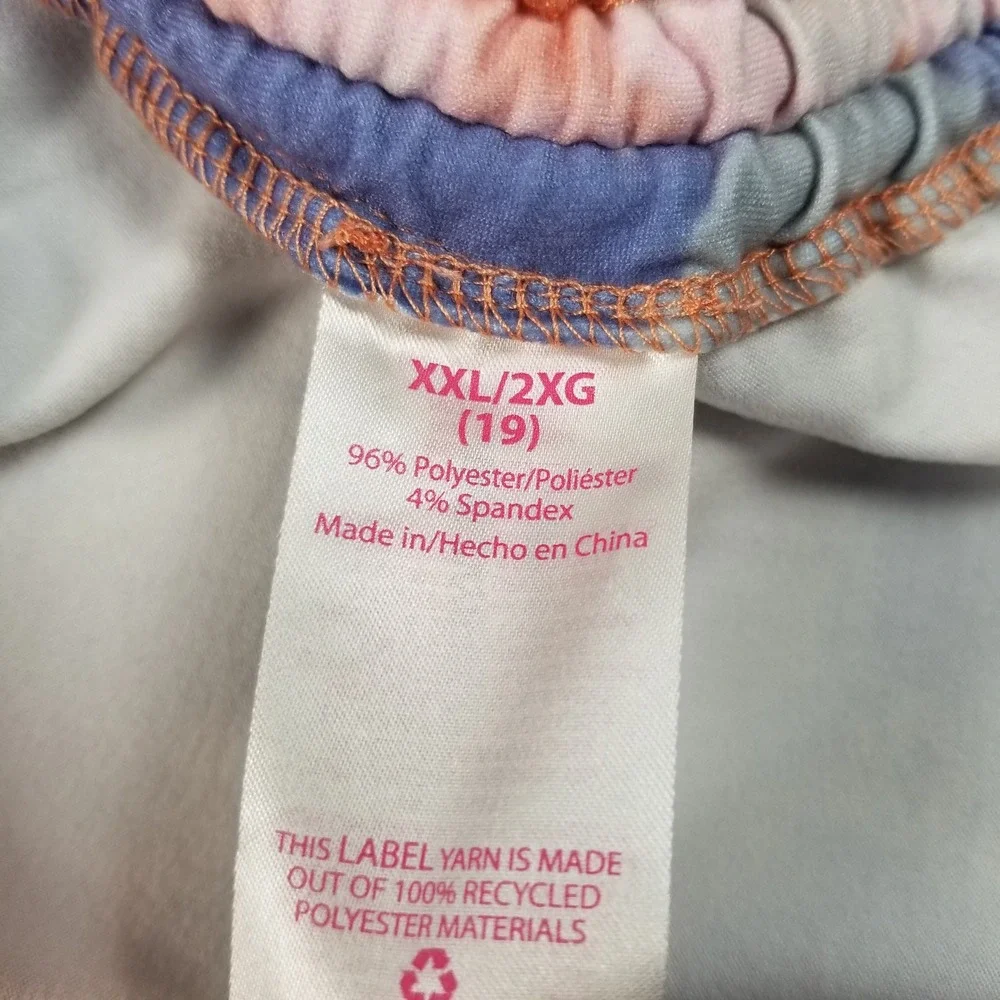 No Boundaries Tank Top Womens Juniors XXL 2XL Tie Dye Sunny Days Ocean Waves Tee